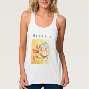 Camiseta Con Tirantes Sirenita con un dibujo de la concha marina