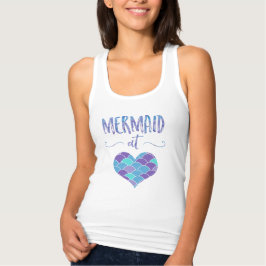 Camiseta Con Tirantes Sirenita en la cacerola de las mujeres del corazón