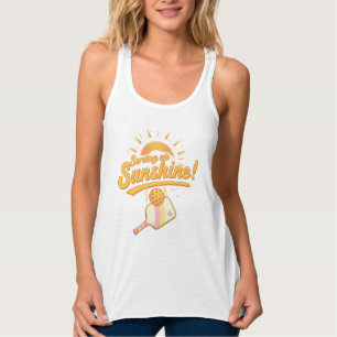 Camiseta Con Tirantes Sirviendo Brillo Pastel Sol Gráfico de Pickleball