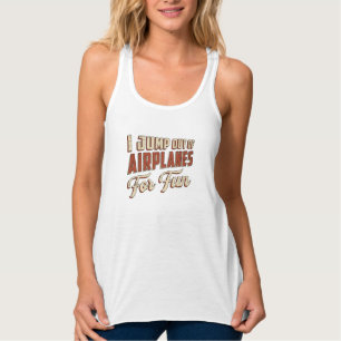 Camiseta Con Tirantes Skydiver Salto De Aviones Para Divertido Retro