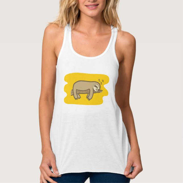 Camiseta Con Tirantes Sleeping Sloth Women singlet (Anverso)