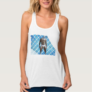Camiseta Con Tirantes SlipperyJoe hombre muscular seis empates abs macho