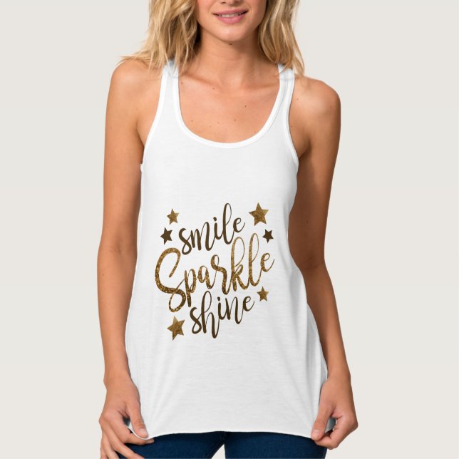 Camiseta Con Tirantes Smile Sparkle Shine (Anverso)