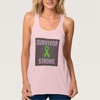 Camiseta Con Tirantes Sobreviviente del linfoma fuerte