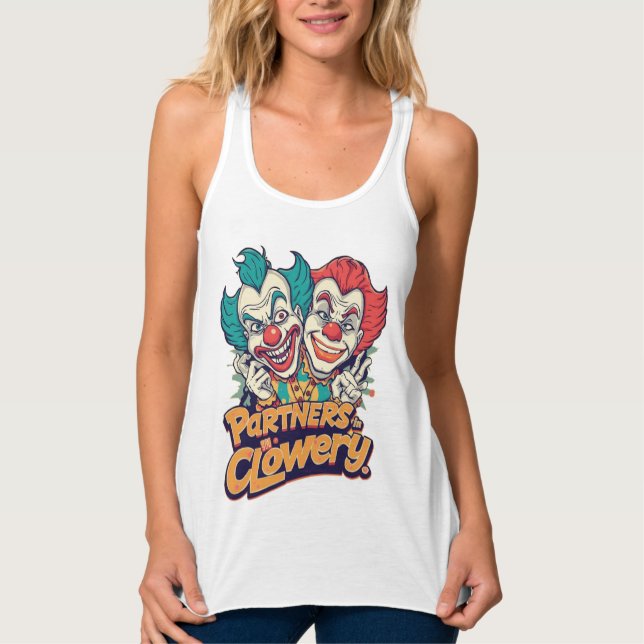 Camiseta Con Tirantes Socios en Clowery (Divertido Juego de Palabras de  (Anverso)
