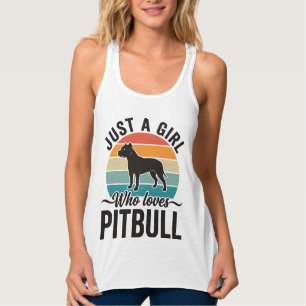 Camiseta Con Tirantes Sólo una chica que ama el diseño de perro vintage 