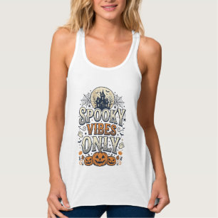 Camiseta Con Tirantes Sólo Vibraciones Espeluznantes Diseño de Fantasma