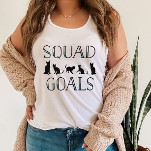 Camiseta Con Tirantes Squad Goals Funny Cat Lady