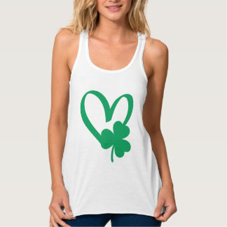 Camiseta Con Tirantes St Patrick's Day Shamrock Heart T-Shirt