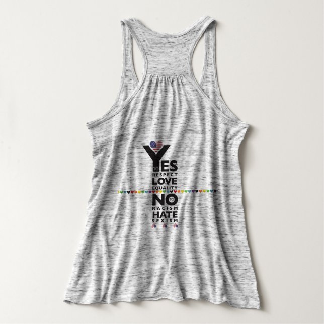 Camiseta Con Tirantes Stand por justicia (Reverso del diseño)