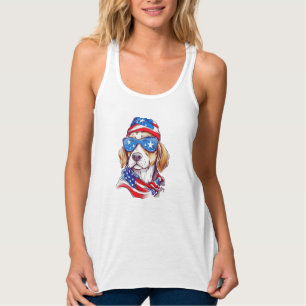 Camiseta Con Tirantes Sudadera con sublimación de perro del 4 de julio-6