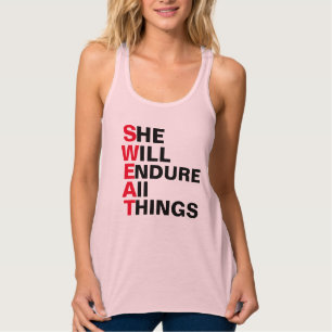 Camiseta Con Tirantes Sudoroso entrenamiento Ella soportará todas las c