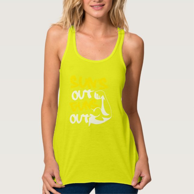 Camiseta Con Tirantes SUN'S Out GUNS Out TANK Tee (Anverso)