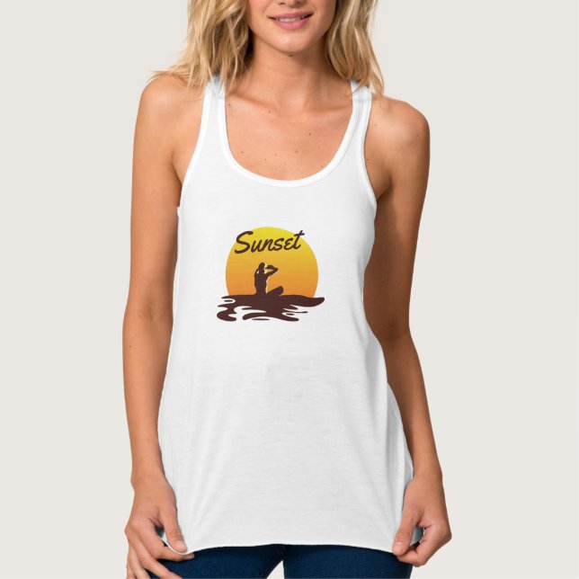 Camiseta Con Tirantes Sunset Beach (Anverso)