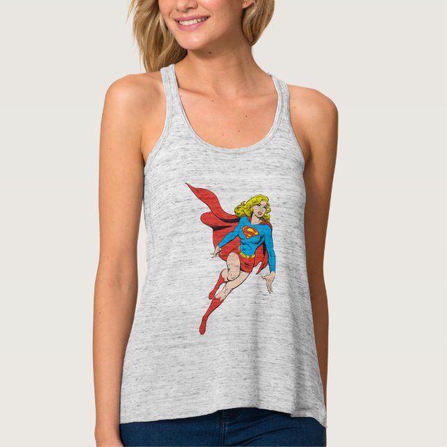 Camiseta Con Tirantes Supergirl en movimiento (Anverso)