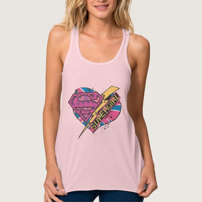 Camiseta Con Tirantes Supergirl Heart and Bolt (Anverso)