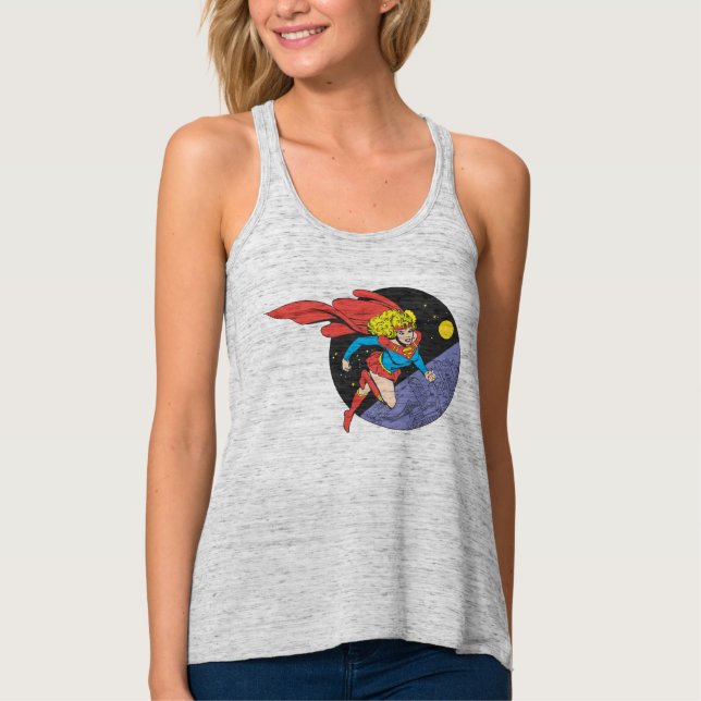 Camiseta Con Tirantes Supergirl Saltos en el espacio (Anverso)