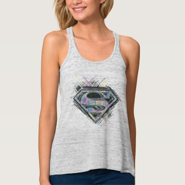 Camiseta Con Tirantes Supergirl Scribbles Logo (Anverso)
