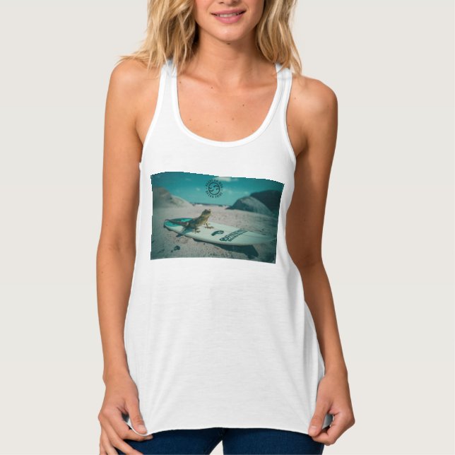Camiseta Con Tirantes Surfer Lizard - Bonde do Mar (Anverso)