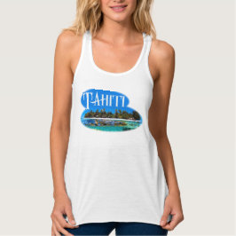 CAMISETA CON TIRANTES TAHITI POR EKLEKTIX, HERMOSA VACACIONES DE ISLAS