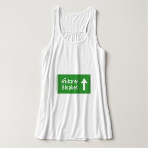 Camiseta Con Tirantes ⚠ tailandés de la señal de tráfico de la carretera