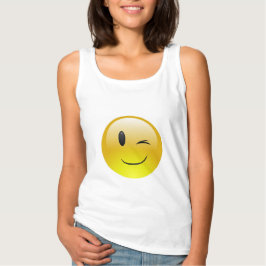 Camiseta Con Tirantes Tank de guiño de emoji superior