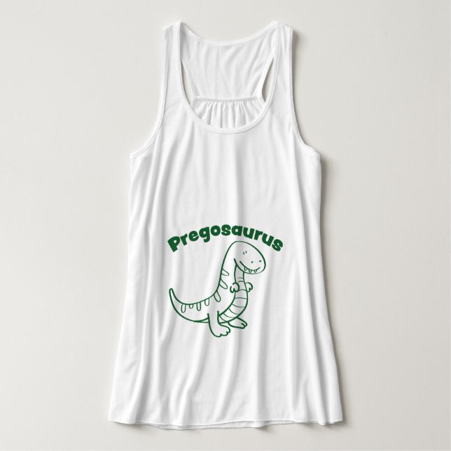 Camiseta Con Tirantes Tank de Maternidad Pregosauro Superior (Diseño del anverso)