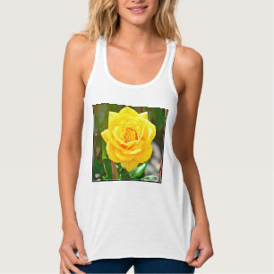 Camiseta Con Tirantes Tank de rosa amarillo superior