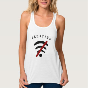 Camiseta Con Tirantes Tank de vacaciones superior - WiFi libre sin conex