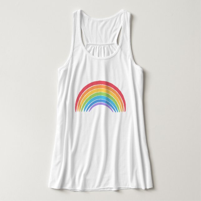 Camiseta Con Tirantes Tank del orgullo arco iris superior (Diseño del anverso)