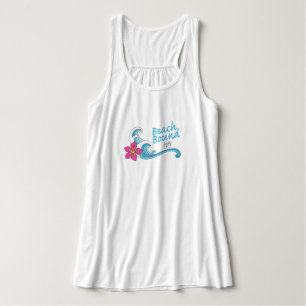 Camiseta Con Tirantes Tank Racerback Flowy Flowy de las mujeres en la pl