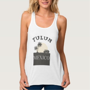 Camiseta Con Tirantes tanque de puesta de sol Tulum México