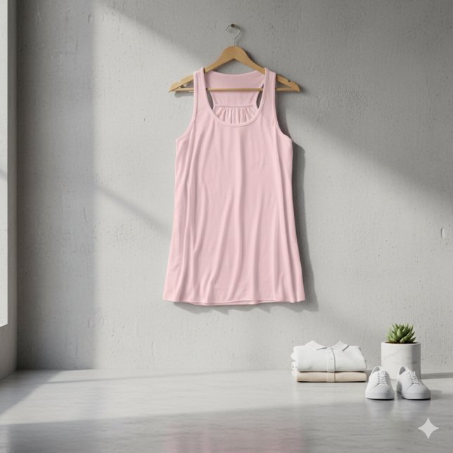 Camiseta Con Tirantes Tanque de rebote femenino de Bella Canvas rosa sua (Soft Pink Bella Canvas Women's Racerback Tank)