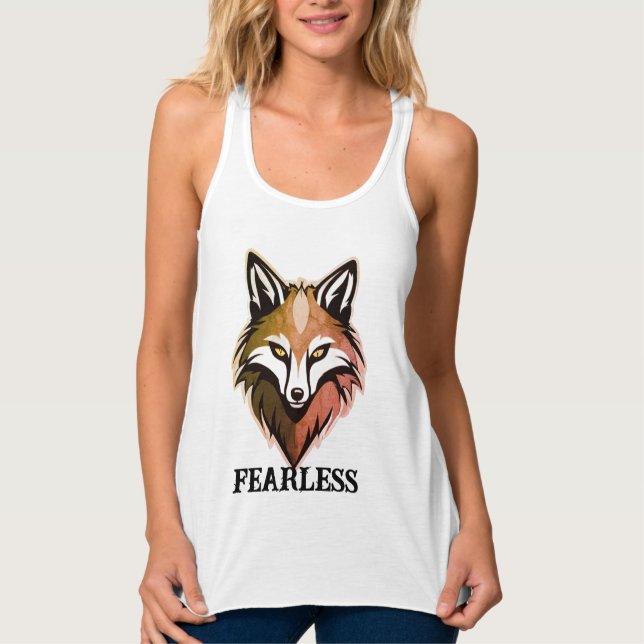 Camiseta Con Tirantes Tanque de retorno de las mujeres lobo intrépidas - (Anverso)