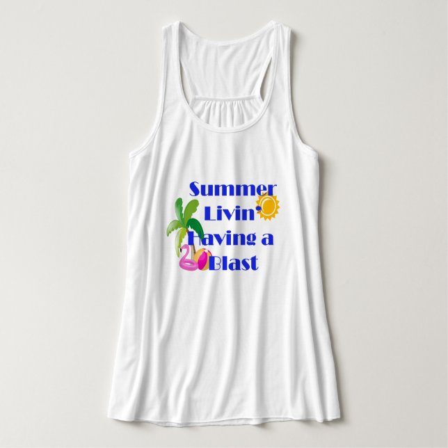 Camiseta Con Tirantes Tanque de verano (Diseño del anverso)