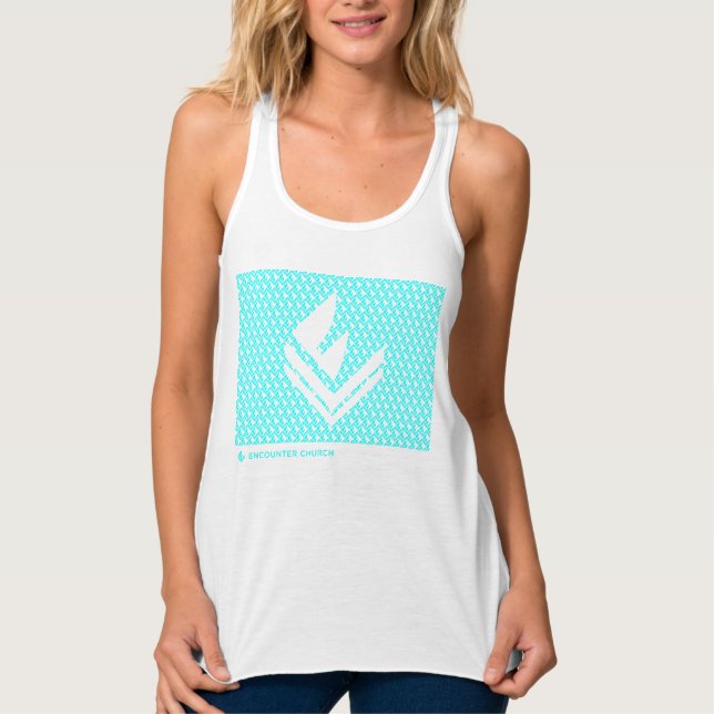 Camiseta Con Tirantes Tanque del patrón del logotipo femenino (Anverso)