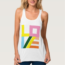 Camiseta Con Tirantes Tanque "LOVE" multicolor