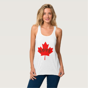 Camiseta Con Tirantes Tapa del tanque de leña roja del Día de Canadá