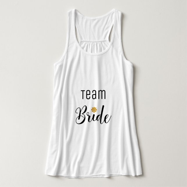 Camiseta Con Tirantes Team Bride Fun Bachelorette Boda Elegant (Diseño del anverso)