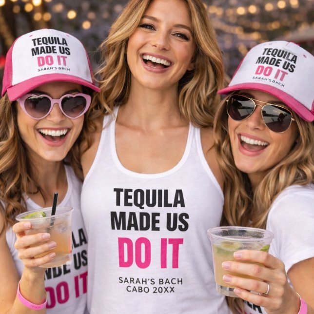 Camiseta Con Tirantes Tequila Made Us Do It | Bride Squad Drinking (Subido por el creador)