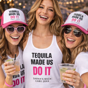 Camiseta Con Tirantes Tequila nos hizo hacerlo Novia Equipo de Bebida
