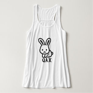 Camiseta Con Tirantes Texto en tsetsaut: qak y un conejo
