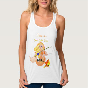 Camiseta Con Tirantes Thunder_Cove, Chica de la sirena pesquera divertid