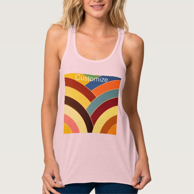 Camiseta Con Tirantes Thunder_Cove de chevron curvo multicolor (Anverso)