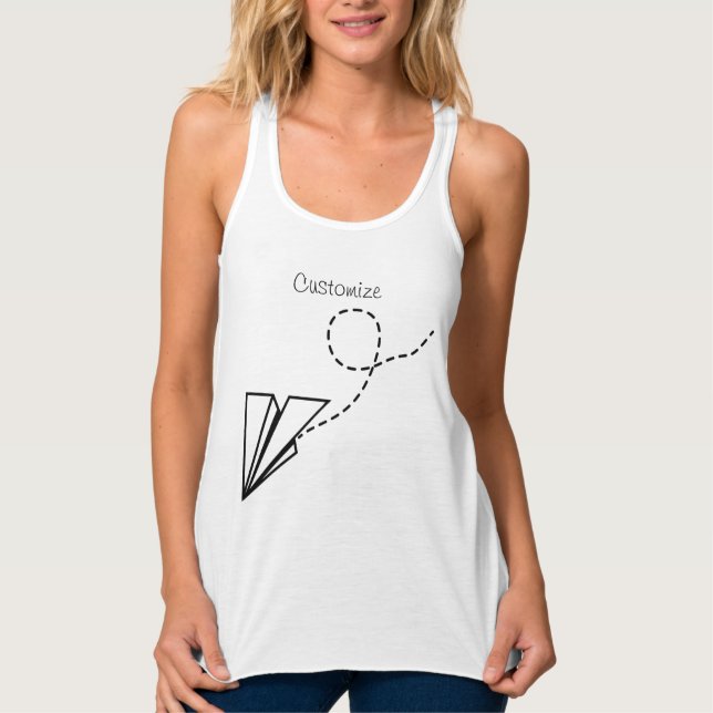 Camiseta Con Tirantes Thunder_Cove de vuelo de avión de papel (Anverso)