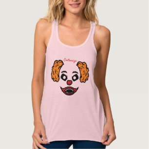 Camiseta Con Tirantes Thunder_Cove, payaso gracioso y asustado