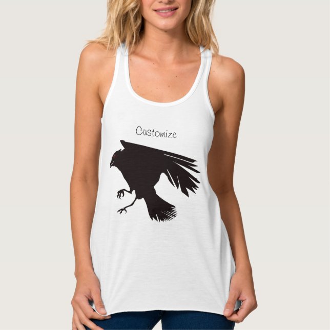 Camiseta Con Tirantes Thunder_Cove volador de raven negro (Anverso)