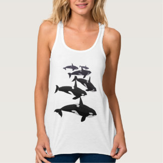 Camiseta Con Tirantes Tiendas de arte de ballena Orca para mujeres
