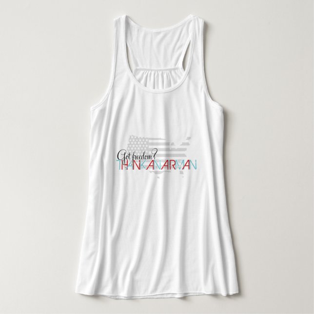 Camiseta Con Tirantes ¿Tienes libertad? Gracias a Airman (Diseño del anverso)
