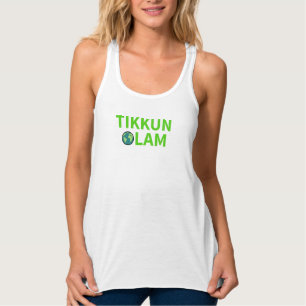 Camiseta Con Tirantes Tikkun Olam Reparación Judía Mundo Eco Mitzvah